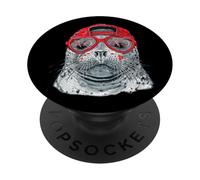 Foca Divertida con Gafas Rojas y Estilo Marino PopSockets PopGrip Adhesivo