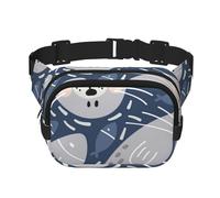 Foca Linda,Riñonera Cuadrada de Doble Capa, Bolso de Viaje, Bolso Informal para el Pecho.