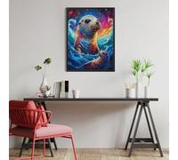 Foca Madre y Cachorro en Las Olas Puzzles 500 Piezas Alivio Estrés Familiar Flores de Animales Salvajes Rompecabezas 3D para Toda La Familia Juguete Educativo Desafío Intelectual 500 PCS