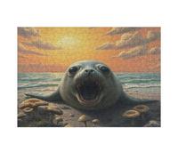 Foca Puzzles 300 Piezas Maquetas Educativas 3D Paisaje de Edificio Rompecabezas para Familia Construir DIY Aliviar Estrés Decoración Hogar 300 PCS