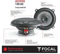 Focal 130 AC Altavoz 2-Wege Engatusar Kit 13CM (5.25") 100 Vatios Acceso Serie