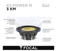 FOCAL 3KM Midrange Serie K2 Power M (SINGOLO) Driver 80Mm 120W 60W.Rms