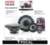 Focal Access 165 AS3 Altavoces Coaxiales 3 Vías Negros 6,5" 80W RMS 4Ω
