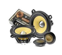 Focal ES100KE - Sistema de altavoces para coche, 13 cm, 2 vías con crossover, cono de fibra de aramida amarilla