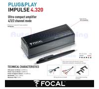 FOCAL IMPULSE 4.320 Amplificador Clase D Compacto 4X55W RMS 4CH