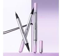 FOCALLURE - Duo Liquid Eyeline And Brow Pen - 2 Colors #BR01 Chocolate Brown - 0.4g