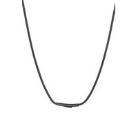 FOCALOOK 2mm Cadena Serpiente Redonda Negra Hombre Mujer Acero Inoxidable 316L Collar Fino Serpiente 50cm para Colgante Joyería Básica Simple