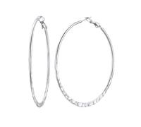 FOCALOOK Pendientes Aros Mujer Acero Inoxidable 316L Aros Finos Clip 30mm/40mm/60mm/80mm de Tamaños Pequeños Medianos Grandes Hoop Earings de Moda para Oreja