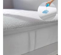 FOCARIS Home Protector de colchón Impermeable y Ajustable Funda Cubre colchon 200x200 cm Grosor 30cm antibacterias/antiácaros Protector 200 colchones 200x200 Packaging presentación Regalo