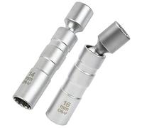 FOCCTS 2pcs Llave Bujía 14mm&16mm, llave de bujias magnéticas universale, Bujía Enchufe de Retire Llave, Flexible Llave de bujía Giratoria Magnética para Más Auto, Herramienta Llave Vaso para Bujías
