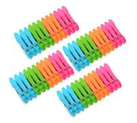 FOCCTS 72pcs Fuertes Pinzas de Ropa de Plástico para Tendedero o Perchero en Interiores y Exteriores,Grandes Playa Toalla Clips Pinzas Durable Resistente Clips, Resistentes al Viento(Multicolor)