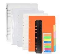 FOCCTS Juego de 9pcs Hojas de Papel de Recambio A5 Punteadas Hojas de Recambio Archivador a5 Anillas Agenda Planificador Separadores a5 para Cuadernos Diarios Planificador Calendario DIY Scrapbooks