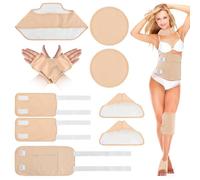 Focenat 10 Piezas Kit de Envoltura de Aceite de Ricino Reutilizable, Castor Oil Pack, Envoltura de Paquete de Aceite de Ricino, Kit para Aceite de Ricino para Desintoxicación, Alivio la Fatiga