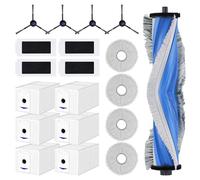 Focenat 19PCS Accesorios de Repuesto Compatible con ECOVACS DEEBOT T30 Pro Omni Aspirador Robot, 1 Cepillo Principal, 4 filtros, 4 cepillos Laterales, 4 mopa, 6 Bolsas para el Polvo