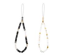 Focenat 2 Piezas Colgante de Mano para Movil, Correa de Muñeca, Cordón de Teléfono con Cuentas, Cadena Telefono Movil, Correa de Mano para Bolso, Cámara, Teléfono, Llavero