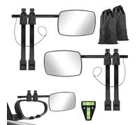 Focenat 2PCS Espejos de Remolque, 19x13cm Universal Retrovisores de Caravana, Espejos Exteriores, Extensión de Remolque Auxiliar, para Coche Camion RV, Izquierda + Derecha