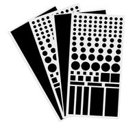 Focenat 4 Hojas Pegatinas de Bloqueo de Luz, LED Light Blocking Sticker Bloques 50%~80%/100% de Luces, Filtros LED de Atenuación de Luz,Light Dimming Sticker para Enrutadores Relojes Electrodomésticos