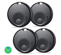 Focenat 4 Pack Smart Tag Smart Tracker,Buscador de Objetos Bluetooth,Localizador Bluetooth,Batería Reemplazable,Compatible con Buscar Apple (Sólo iOS),para Llaves,Cartera,Equipaje,Mochila