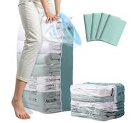 Focenat 4 Piezas Cubo Bolsas de Almacenamiento al vacío, 80×100×38 cm Extragrandes Bolsas Vacio Ropa, Bolsas de Almacenamiento Al Vacío para Edredones Mantas Colchas