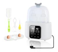 Focenat 6 en 1 Calienta Biberones, Esterilizador Biberones, Calentador Rápido de Alimentos para Bebés, Calentamiento Uniforme del Líquido, Control Preciso de la Temperatura para la Leche Materna