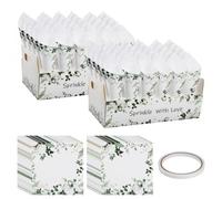 Focenat 60 Piezas Conos de Confeti para Boda, Estilo Vintage, con Soporte para Conos de Confeti, para Decoración de Cumpleaños, Fiestas, Chocolates