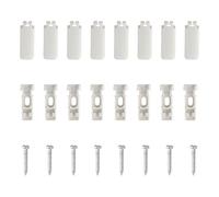 Focenat 8 Piezas Repuesto Plisadas, Soporte de Sujeción con Tornillos para Persianas Plisadas, Soporte Plisado Universales Blancos, Zapatos Tensores de Cortinas Plisadas para Salón,Oficina, Dormitorio