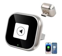 Focenat Adaptador CarPlay Inalámbrico,Adaptador inalámbrico carplay,Wireless carplay Adapter,5.8GHz WiFi,Plug y Play,Convierte CarPlay con Cable en InalámbricoCompatible con iOS 10+/Android 11+