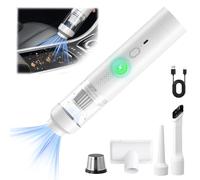 Focenat Aspiradora sin Cable Coche, Aspiradores de Mano, 19000Pa Aspirador de Coche, Aspiradora de Mano Recargable USB, con 2 Filtros y Accesorios,para Pelo De Mascotas, Coche, Hogar, Oficina