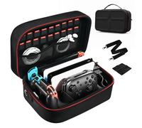 Focenat Funda para Nintendo Switch 2,Bolsa Protectora para Switch 2,con el Hombro y 20 Ranuras,Estuche Rígida Portátil,con Carcasa a Prueba de Golpes,para Consola Nintendo Switch 2 y Accesorios