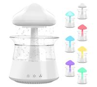Focenat Humidificador Nube Lluvia 300ml, 3 Modos Humificadores para Habitacion con Luz de 7 Colores, Difusor Aceite, Humidificador Silencioso para Dormitorios y Oficinas, Ayuda a dormir y relajarse