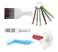 Focenat Juego de Herramientas de Limpieza de Aletas 5 Piezas, Peine de Aleta y Cepillo para Aire Acondicionado, Condensador, y Radiador