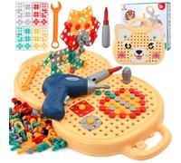 Focenat Juguetes Montessori, Caja Herramientas Juguete, Magic Montessori Play Toolbox, Caja Juguetes Montessori con Taladro para Niños 3 Años, Perro