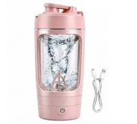 Focenat Mezclador de Proteinas Eléctrica 630 ml, Shaker Proteínas Eléctrico, Mezclador Automático Recargable USB-C, Portátil Botella Mezcladora en Tritan, sin BPA para Batidos de Proteínas (Rosa)