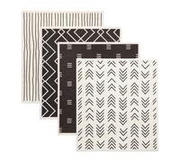 Focenat Paquete de 4 Paños de Cocina Suecos,Paño de Limpieza sin Olor,Paños de Esponja de celulosa Reutilizables,Paños de Cocina Lavables,Absorbentes y de Secado Rápido,Apto para Cocina y hogar