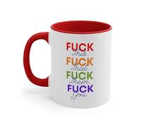 Fock It Mug, Fock This Mug, Fock That Mug, Fock Them Mug, Fock You, Vulgar Fock Mug Funny Coffee Mug Regalo de Navidad What The Fock Mug 325 ml Taza de café divertida Taza de cerámica novedosa, F15