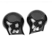 FOCKCPGEGV Pomos de Palanca de Cambios Pegatinas para cubierta perilla cambio marchas fibra carbono seca real para Chevrolet para Camaro diseño modificación manual 2010-2015(Type A black A)