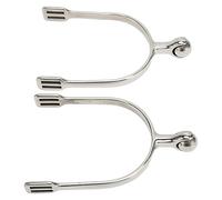 Focket 2 PCS espuelas de Caballo, espuelas de Acero Inoxidable con Bola de Rodillo Liso, espuela Inglés para Botas, Vaquero Occidental espuelas ecuestres Gear, Retro espuelas talabartería