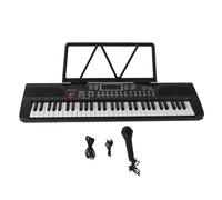 Focket 61 Piano de Teclado Keyboard, Reducción de Ruido de Sonido Eléctrico de Sonido Transparente Piano, Altavoces Incorporados Micrófono Profesional Piano Eléctrico para