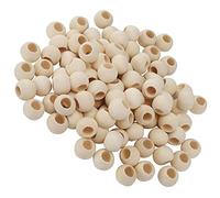 Focket Accesorios de Joyería de Bricolaje Perlas de Madera 100pcs Soporte de Cadena de Cuello de Agujero Redondo para Pulseras Decoraciones de Ropa de Collar