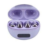 Focket Auriculares Inalámbricos, Auriculares Bluetooth V5.4 con Controladores de 10 Mm, Micrófono con Cancelación de Ruido IPX7 a Prueba de Agua para Correr, Nadar, Deportes Al Aire Libre (Purple)