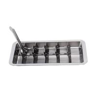 Focket Bandeja de Cubos de Hielo, 18 Ranuras Desacopleadas de Acero Inoxidable Molde de Cubos de Hielo con Manija de Liberación Fácil, Molde de Bandeja de Hielo para Congelador, Cocina