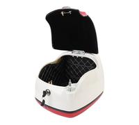 Focket Baúl para Motocicleta, Caja Trasera para Motocicleta de Diseño Retro Impermeable de 38 L, Caja para Maletero de con Base de Montaje con Cerradura de Llave para Scooters, Motocicletas, (Rojo