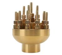 Focket Boquilla de Fuente, Cabezal de Rociador de Agua Ajustable de Latón con Diseño de Triple Capa para Patios de Jardines