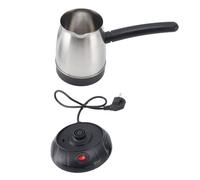 Focket Cafetera Turca, Acero Inoxidable de 500 Ml Cafetera Eléctrica Olla con Mango Largo Extraíble, Doble Guardia Hervidor de café Eléctrico para té con Leche
