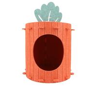 Focket Cama de Cueva de Gatos, Acogedora Casa de Gatos con Forma de Zanahoria de Fieltro Suave con Túnel para Interiores