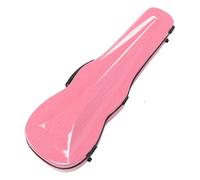 Focket Caso de Violín 4/4, Concha Dura de Fibra de Carbono con Higrómetro para Violín de Tamaño Completo, Forma Triangular de Protección Oblonga Ligera con Correas de Transporte