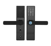 Focket Cerradura de Puerta de Entrada sin Llave, Cerradura Inteligente con Llave mecánica para Tuya WiFi App, Cerradura de Puerta de Huella Digital con desbloqueo de código de Acceso