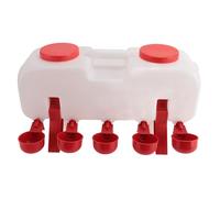 Focket Chicken Waterer, 10 litros de Aves de Corral Semiafils con 10 Tazas de Agua para Patos Quails y Otras Aves de Corral (L)