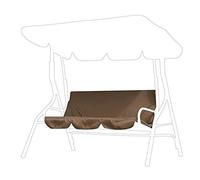 Focket Cojín para Asiento de Columpio, 150 x 150 x 10 cm, Tela Impermeable, Funda de cojín para Asiento de Columpio de 3 plazas, Buena Permeabilidad al Gas, para Patio y jardín (marrón)