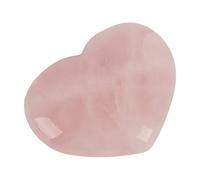 Focket Corazón de Cuarzo Rosa, Alivio Natural de la Ansiedad, Material de Primera Calidad, Corazón de Cristal, Piedra Rosa con Mano de Obra Fina para Meditación, Chakras, Curación Energética,